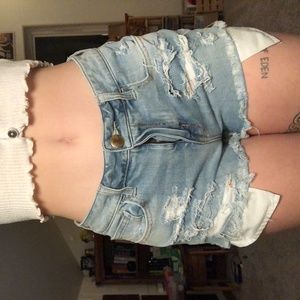 Ripped American Eagle shorts